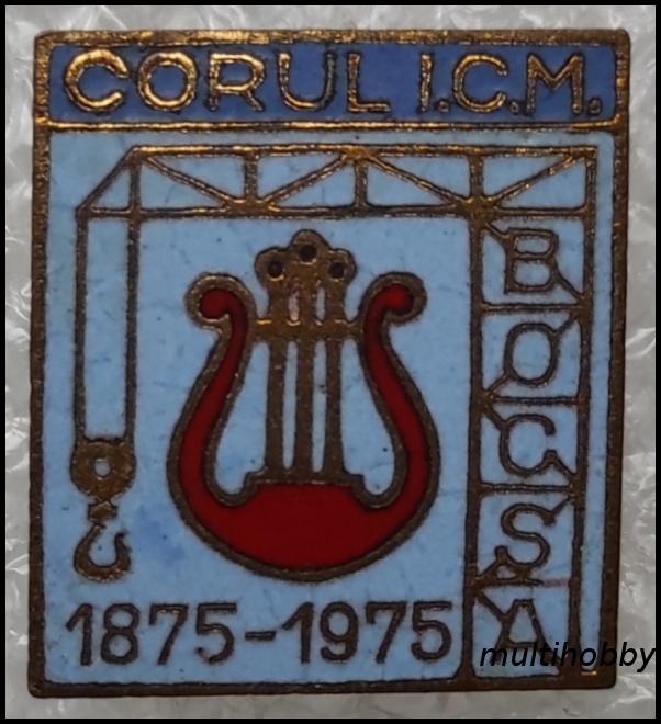 Insigna - Corul I.C.M. Bocsa<br/>1875-1975