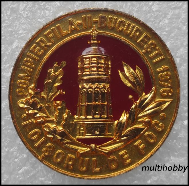 Medalie - Pompierfila-II-Bucuresti 1976<br/>Foisorul de foc